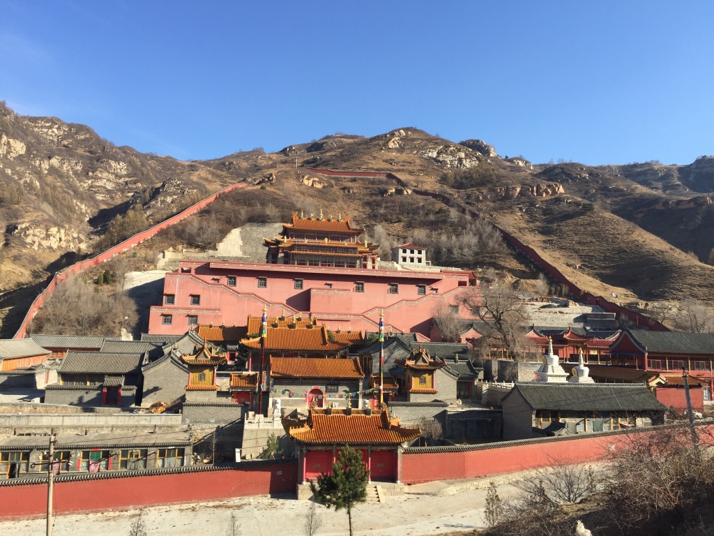 big temple on the slope of the wutaishan of Shanxi tour