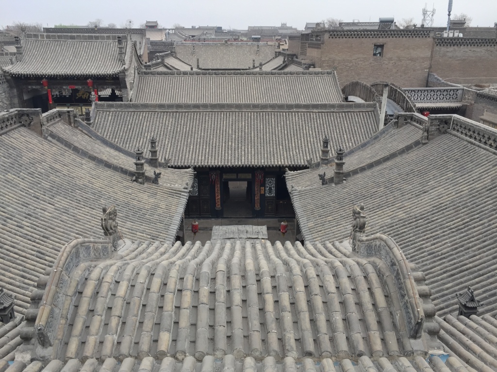 roof top of Ma family compound of Pingyao car rental